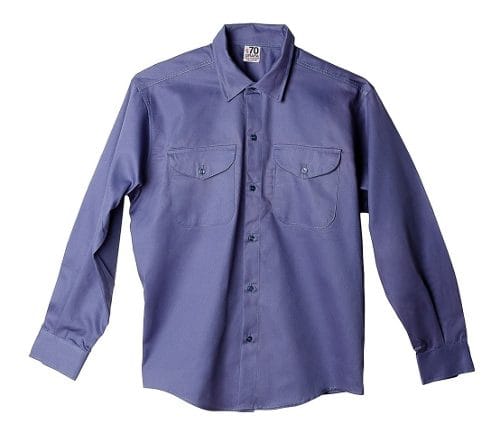 Camisa De Trabajo Grafa 70 Talles 52-60 Azulino Y Beige