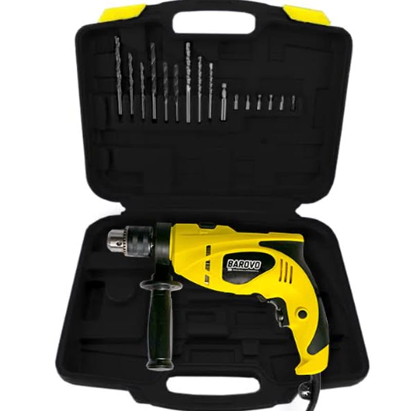 Taladro De Impacto 13 Mm 750 Watts Barovo Con Maletin Y Mech