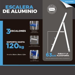 Alternative view of ESCALERA ALUM FAMILIAR REF. 3 ESC. HASTA 120KG.