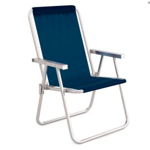 Silla Mor Alta Conforto Aluminio Sannet Azul 002158