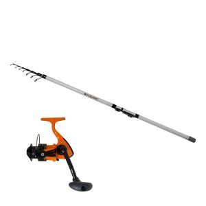Caña de pesca telescópica 4 m + reel U.4000
