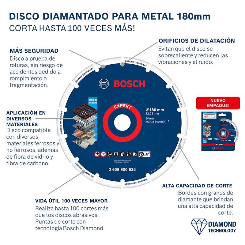 Disco Diamantado para Metal 180mm - Imagen 8