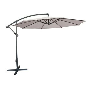 Sombrilla lateral jardín aluminio color natural