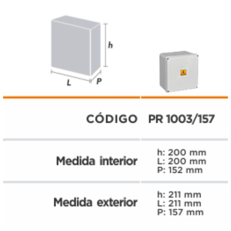 CAJA ESTANCO 211X211X110 BLAN - Imagen 2