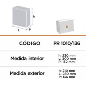 Alternative view of CAJA ESTANCO  300X230X136 BLAN