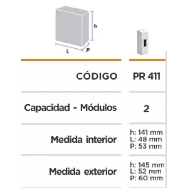 CAJA EXT 4 MODULOS 78X159X60 SIN TAPA - Imagen 6
