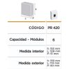 CAJA EXT 6 MODULOS 114X158X58 CON TAPA - Imagen 2