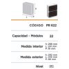 CAJA EXT 22 MODULOS 242X284X91 CON TAPA - Imagen 2