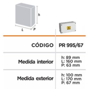 Alternative view of CAJA ESTANCO  170X100X67  BLAN