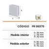 CAJA ESTANCO 92X92X75 BLAN - Imagen 2