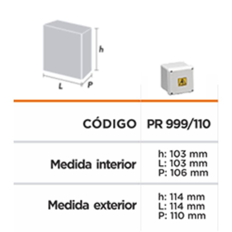CAJA ESTANCO 115X115X110 BLAN - Imagen 2