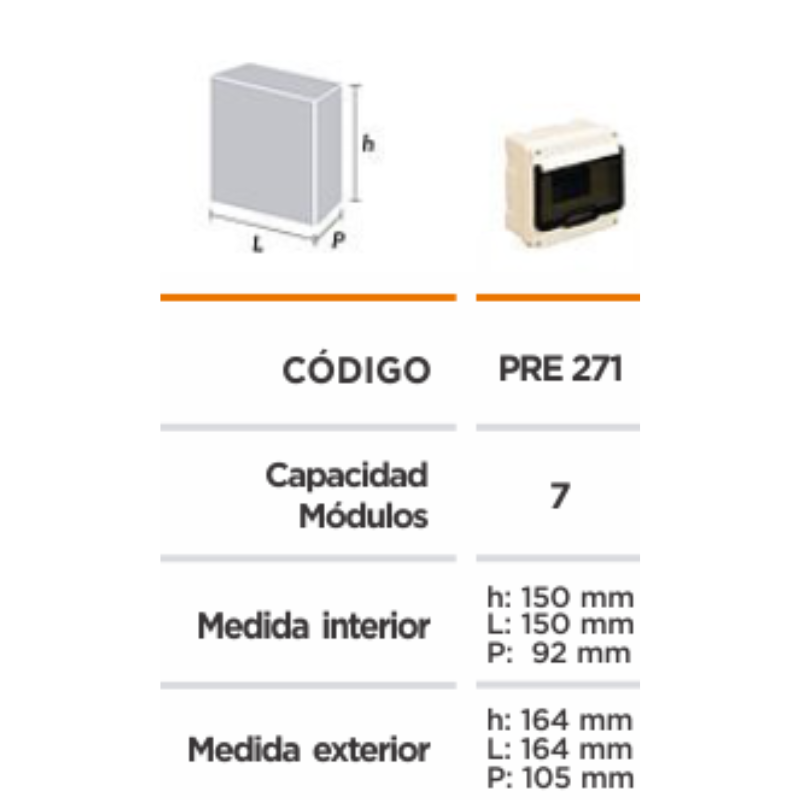CAJA EMBUTIR INTERP. 164X164X105 - Imagen 2