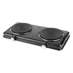 Anafe Eléctrico 2 Hornallas (2000W) Negro