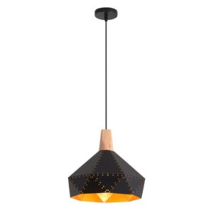 Luminaria colgante triangular - negra