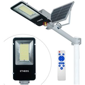 Luminaria solar de exterior con panel externo 200W