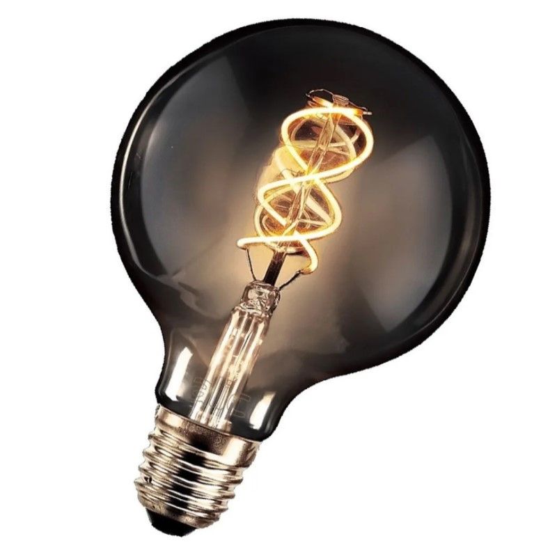 Lámpara LED vintage G95 4 W - smoked