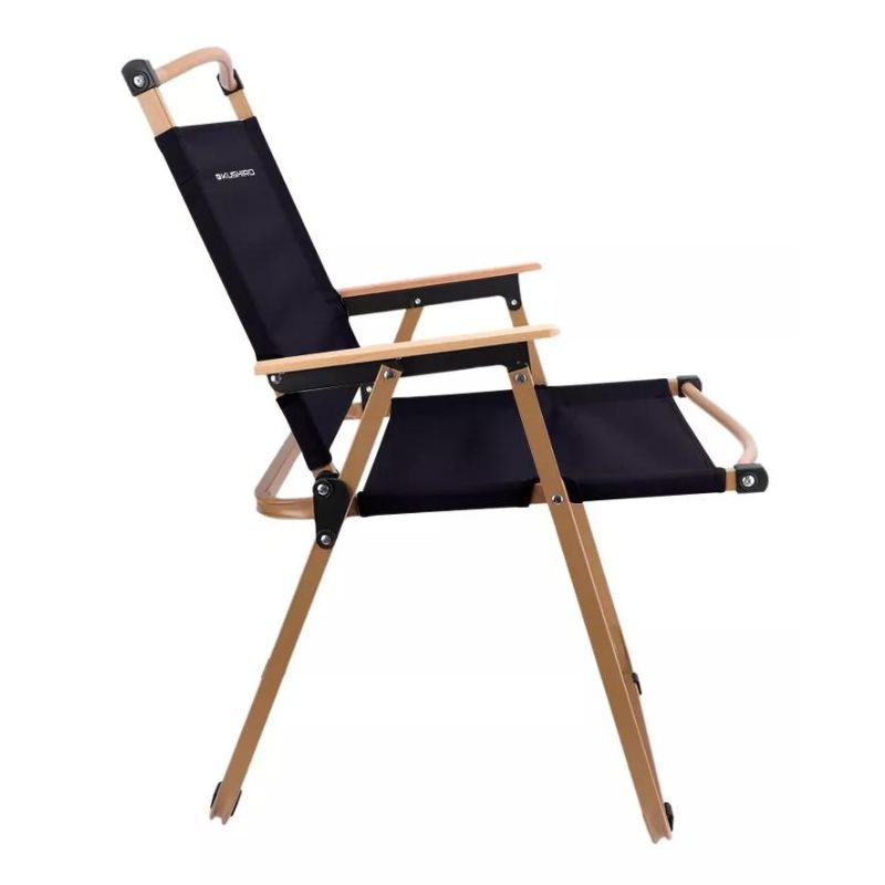SILLA CAMPING MEDIANA PLEGABLE NEGRA KUSHIRO - Imagen 2