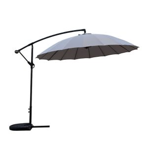 Sombrilla lateral de fibra de vidrio color natural