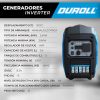 GENERADOR INVERTER INSONORO 2,8KW 120CC ARRANQUE ELÉCTRICO – PANEL USB - Imagen 3