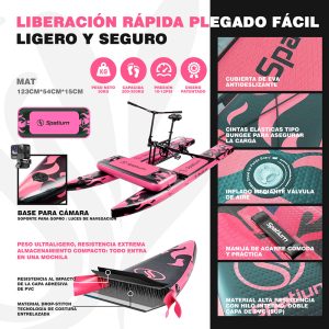 Bicicleta Acuática 3.0 Rosa Con canasta y Soporte para Celular Spatium - Imagen 3