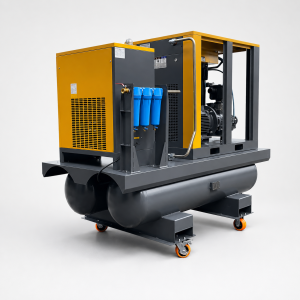 Alternative view of COMPRESOR A TORNILLO 30HP 380V ALL IN ONE VELOCIDAD FIJA Y TRANSMISIÓN POR CORREAS