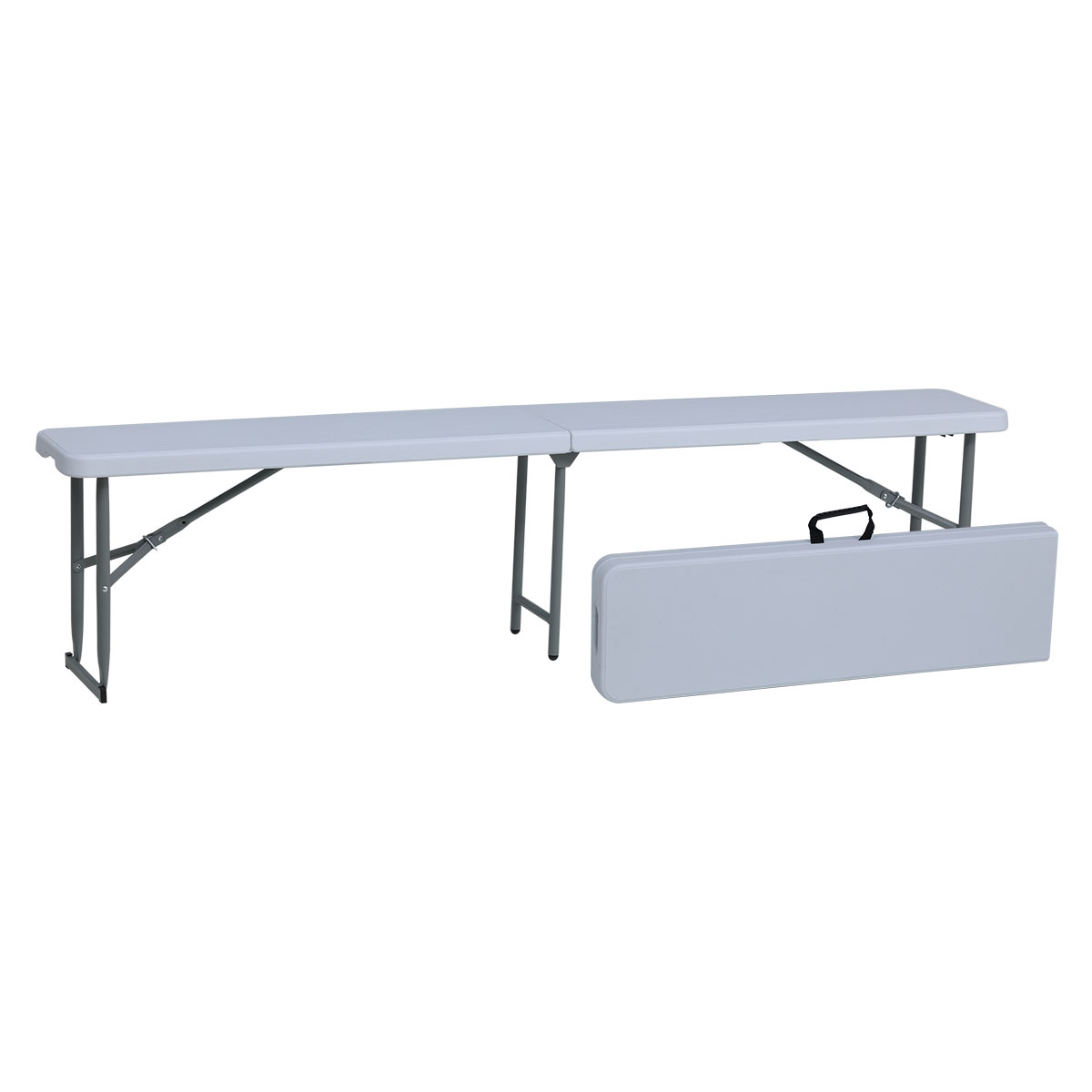 BANCO PLEGABLE JARDIN PRO 180CM BLANCO