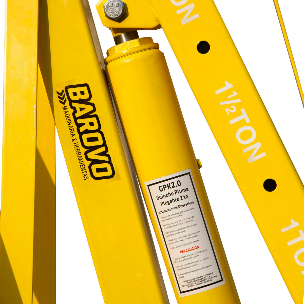GUINCHE PLUMA PLEGABLE 2TN BAROVO - Imagen 4