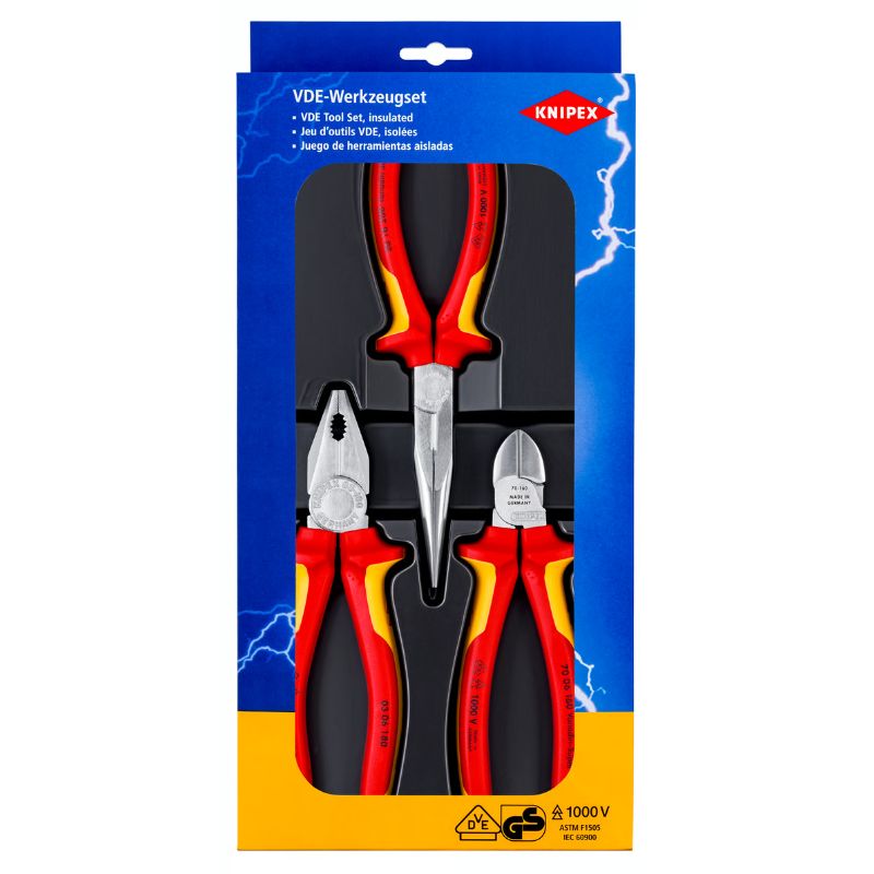 KNIPEX JUEGO DE ALICATES 3PZS 1000V - Imagen 2