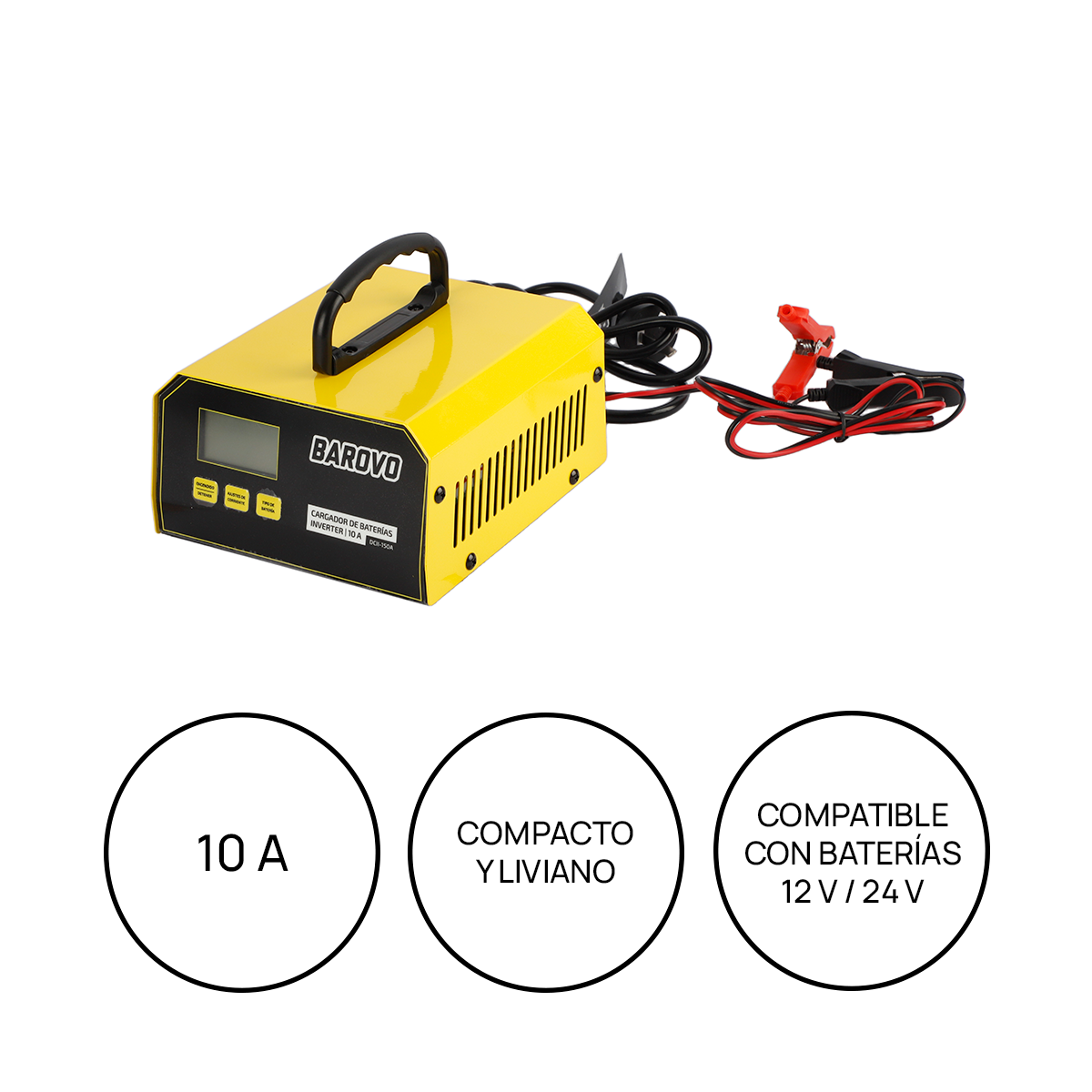 CARGADOR BAROVO BATERIA INVERTER 10A - Imagen 2