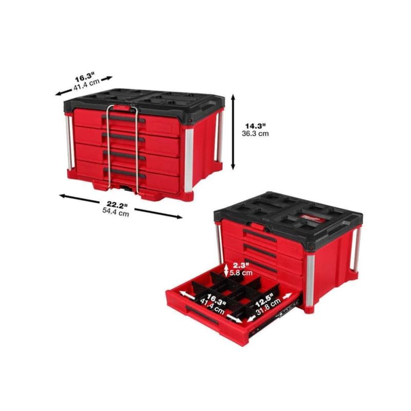MILWAUKEE CAJA DE HERRAMIENTAS 4 CAJONES - Imagen 3