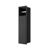 PORTA PAPEL HIGIENICO Y GABINETE ALMACENAMIENTO PARA EMBUTIR PREMIUM BLACK DESING  (CON ESCOBILLA INOXIDABLE INCLUIDA)