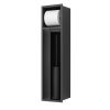 PORTA PAPEL HIGIENICO Y GABINETE ALMACENAMIENTO PARA EMBUTIR PREMIUM BLACK DESING (CON ESCOBILLA INOXIDABLE INCLUIDA) - Imagen 2