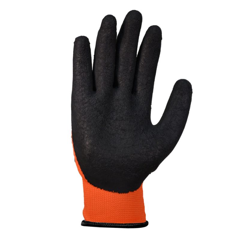 GUANTE LATEX RUGOSO SIN COSTURA NARANJA T10 DP